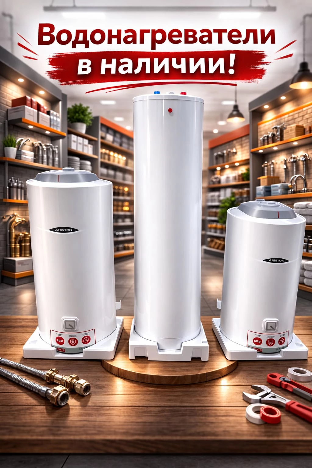 Горячая вода круглый год — в "Молоток"!