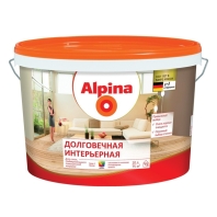 Краска Alpina Долговечная интерьерная 0,9л /1,30кг ВД База 1, белая
