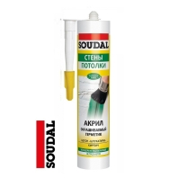 Герметик акриловый Soudal Стены-Потолки 280мл белый окрашиваемый