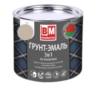 Грунт-эмаль BAUMASTER 3в1 по ржавчине 1,6кг светло-серая RAL 7004 