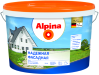 Краска Alpina Надежная фасадная 10л/15,5кг белая