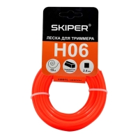 Леска SKIPER H06 d2,4ммх15м квадратное сечение (оранжевый)