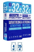 Шпатлевка Тайфун Мастер №32с цементная 25кг серая финишная 