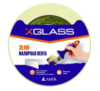 Лента клейкая X-Glass 38мм 36м малярная